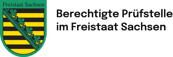 Siegel von Berechtigte Prüfstelle im Freistaat Sachsen